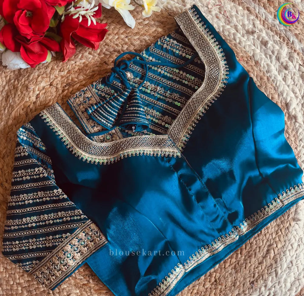 Trendy Organza Embroidery Heavy Work Short Sleeve Sweetheart Neck