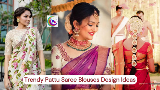 14 Trendy Pattu Saree Blouses Design Ideas for Weddings and Festivals