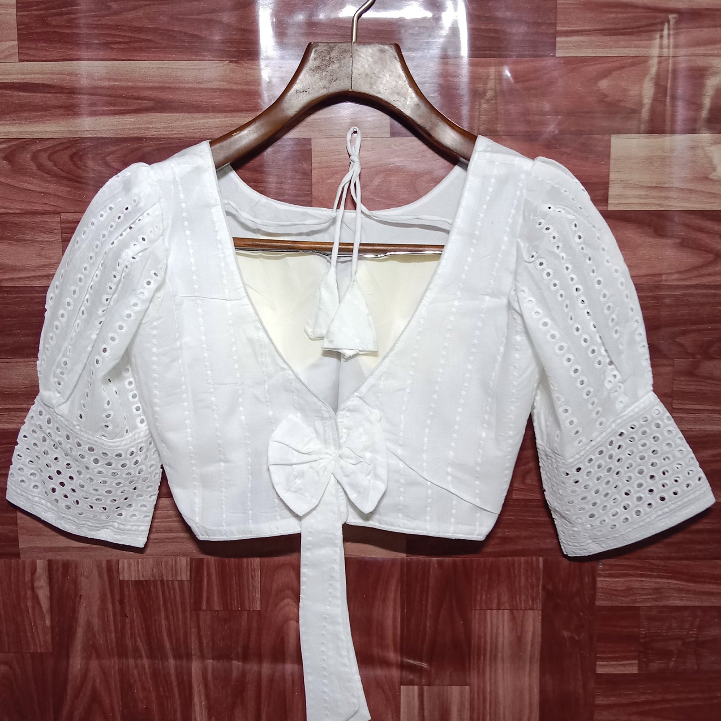 Cotton Hakoba Tie Pattern Blouse with Full Sleeves for Women - Perfect for All Occasions